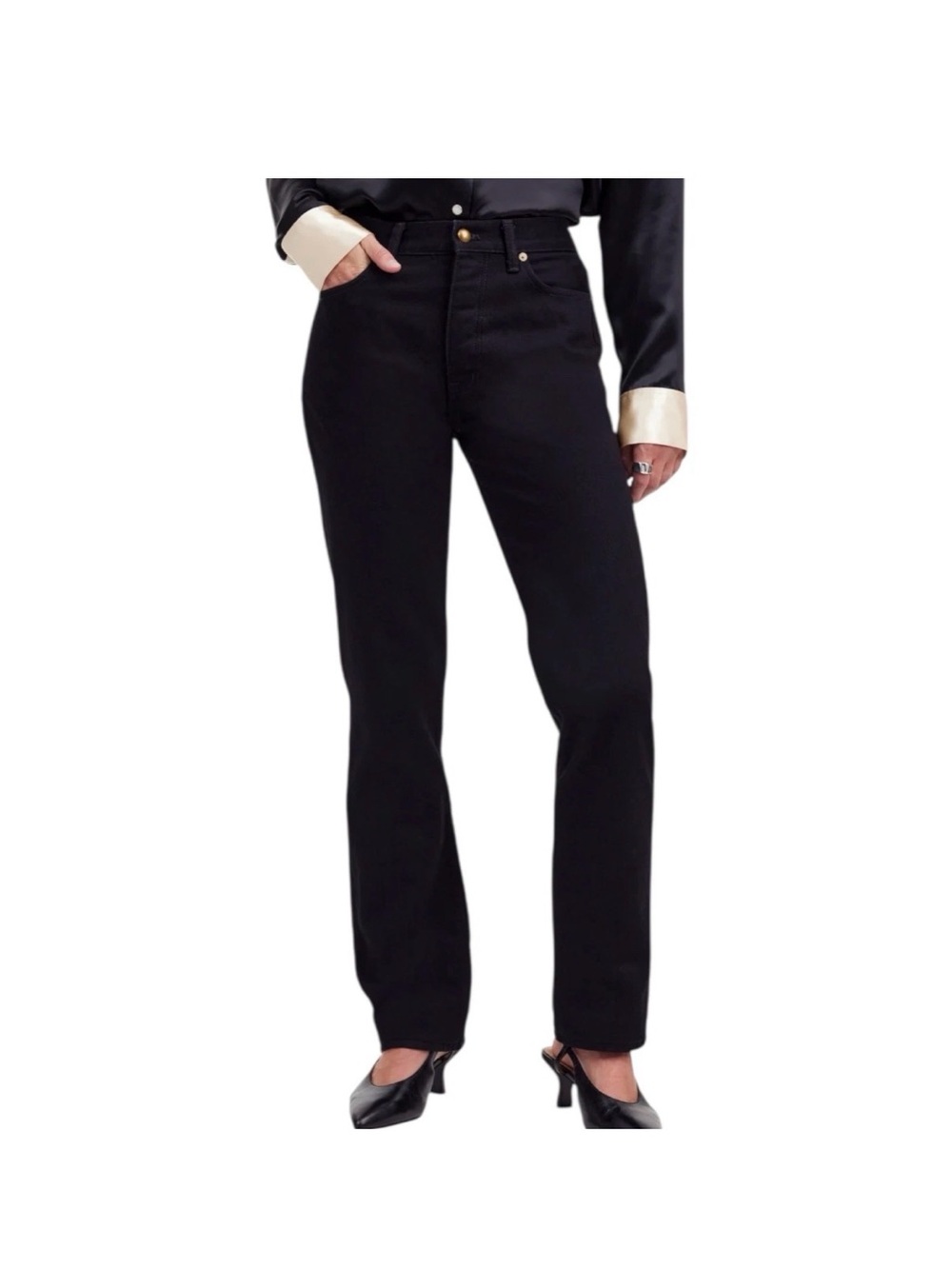 Alexa Chung for Madewell Classic Straight-Leg Women’s Jeans - Black Sz 27